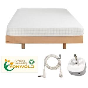 Grounding Sheet Twin Fitted 39x75x13 Organic Cotton 10% Silver Fiber New